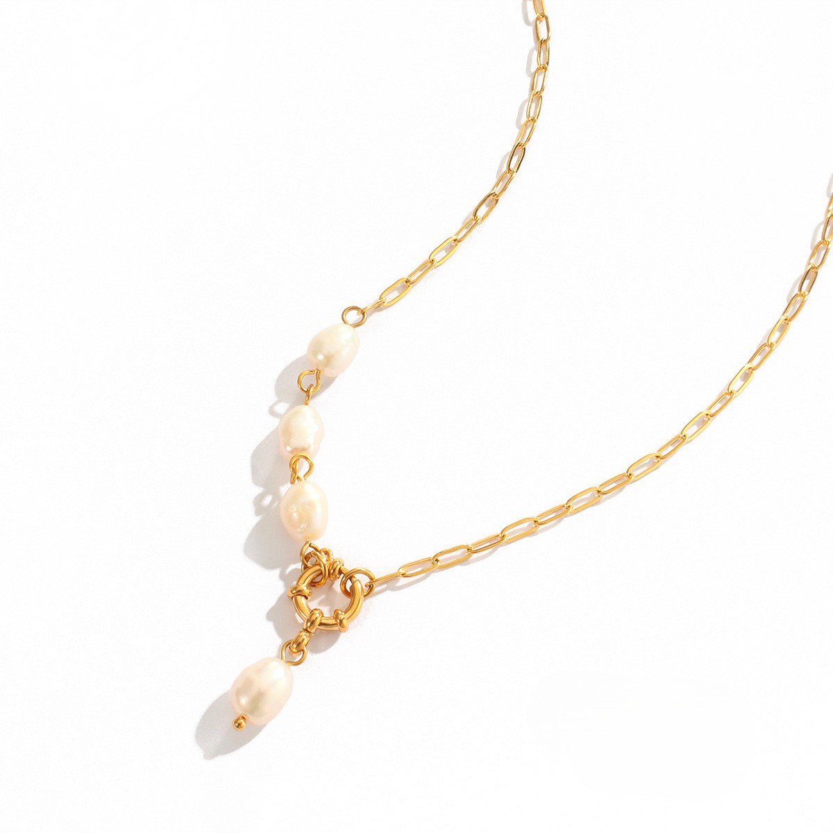 Collar perla y dorado