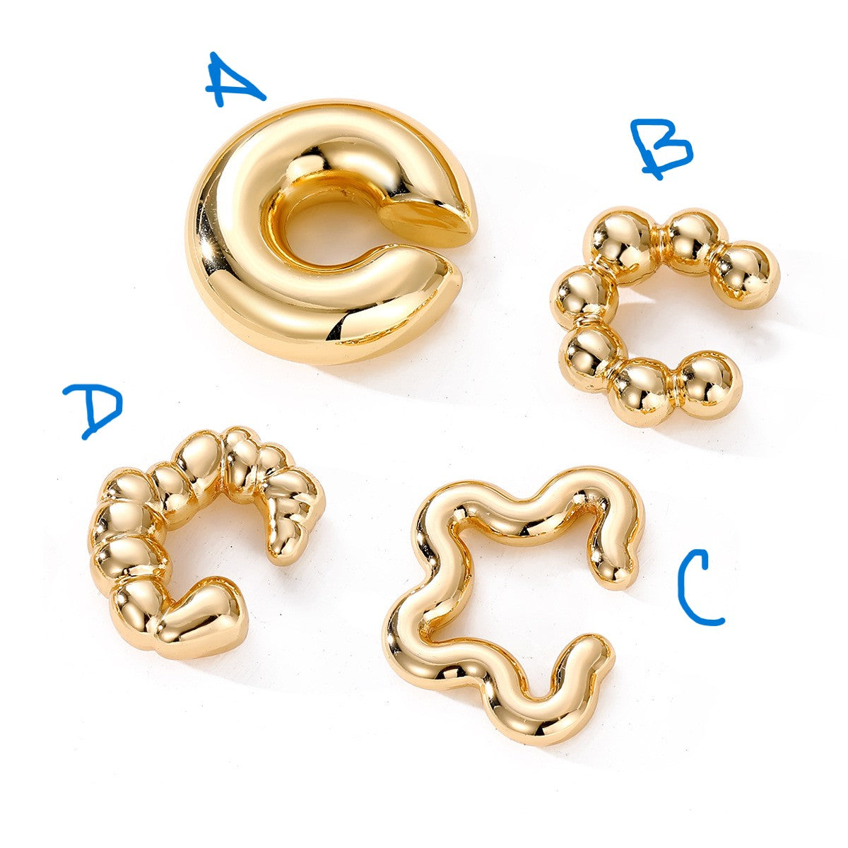 Ear cuff estrella y circulos