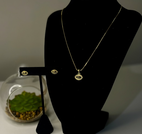 Cadena y pantalla  de ojo