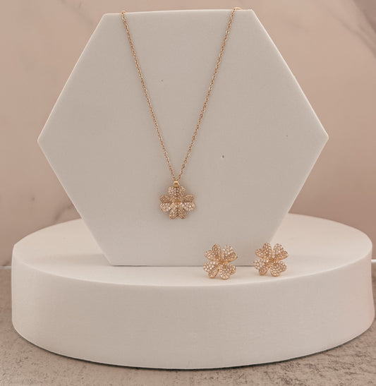 Pantallas y cadena de flor