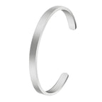 Pulsera plateado abierta