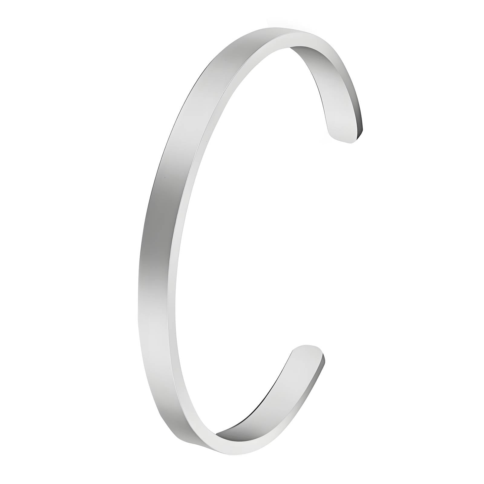 Pulsera plateado abierta