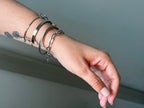 Pulsera plateado abierta