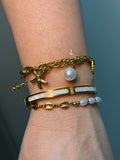 Pulsera perla y estrella
