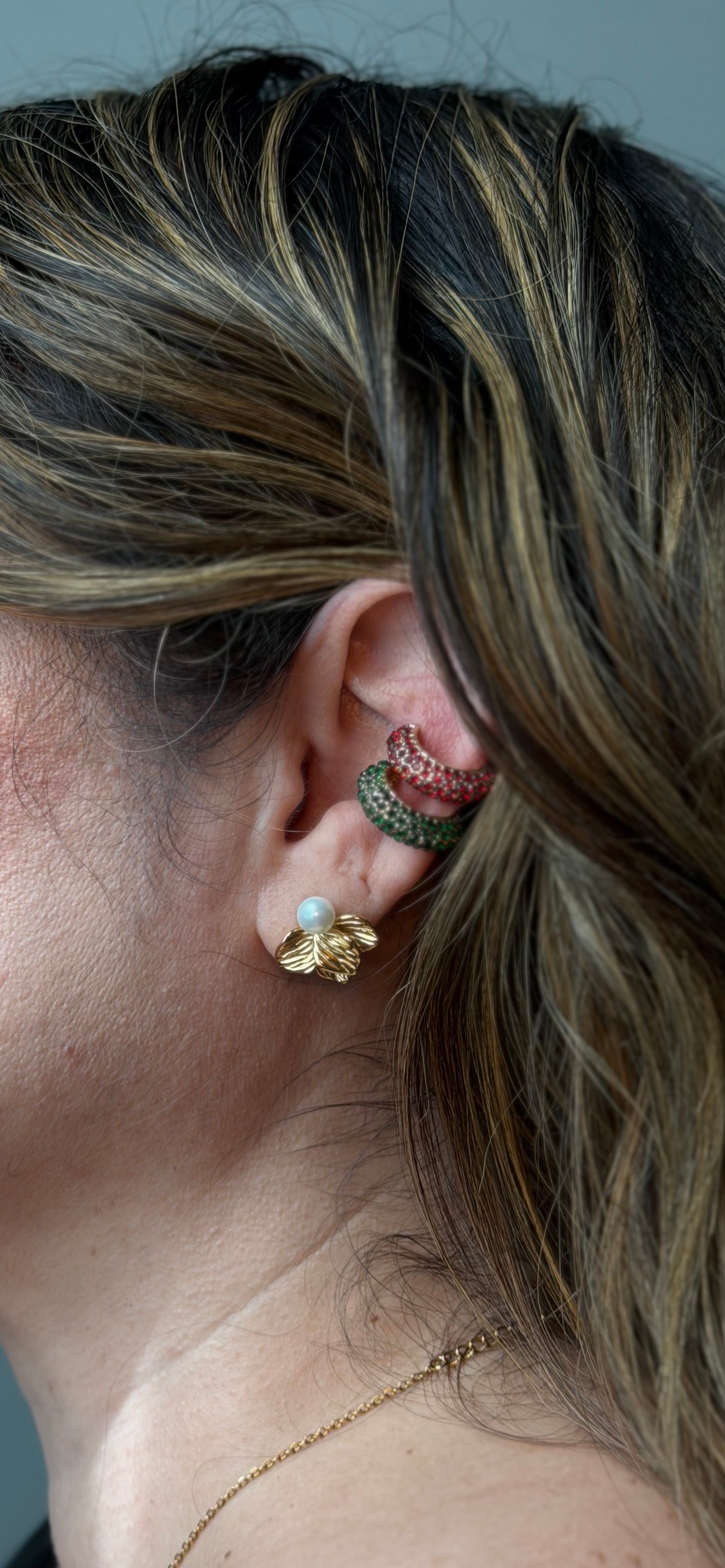 ear cuff rojo