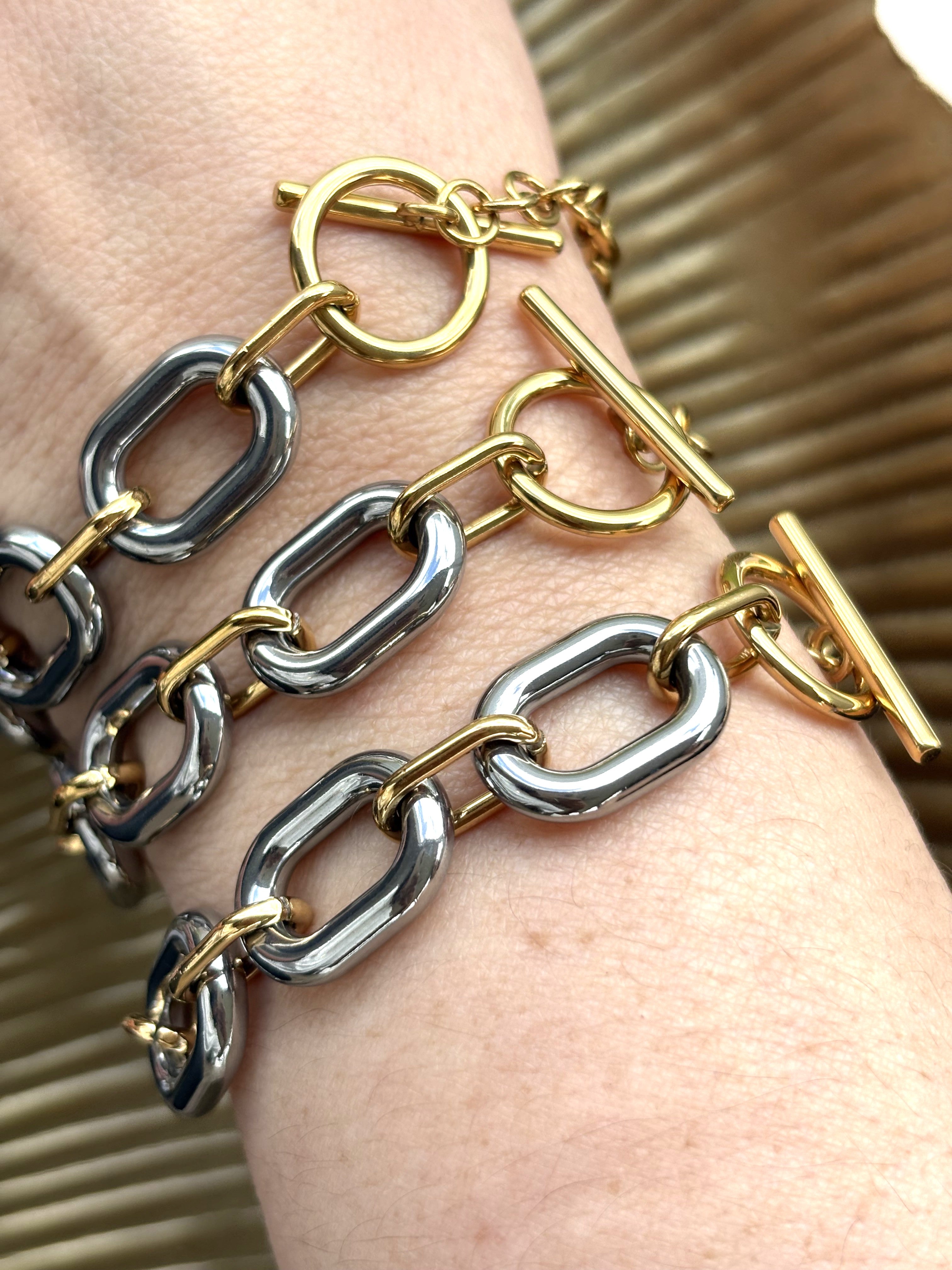 Pulsera Enlace Dorado