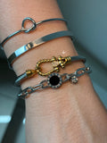 pulsera soga plata y oro