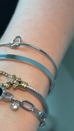 pulsera soga plata y oro