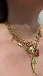 Collar perla y dorado