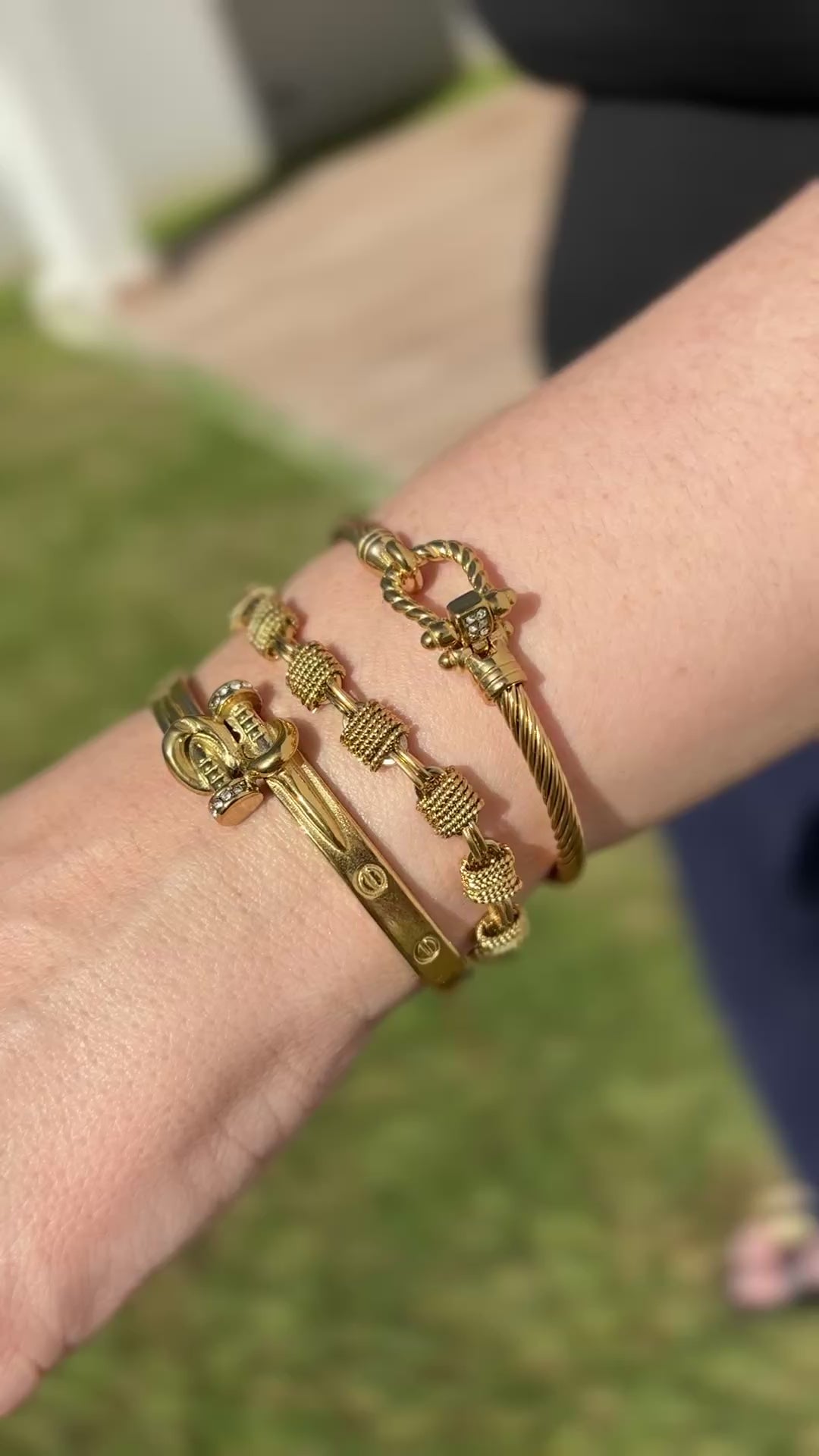 pulsera soga dorada