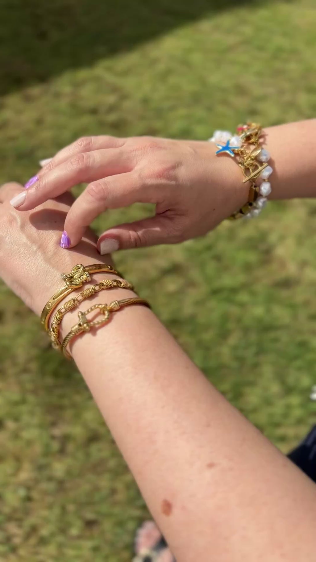 pulsera soga dorada